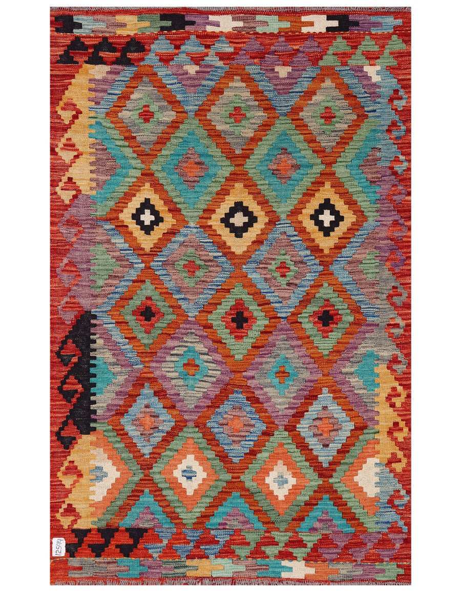 Maimana Afghanistan Kilim Rug - 155 x100 cm - Handmade