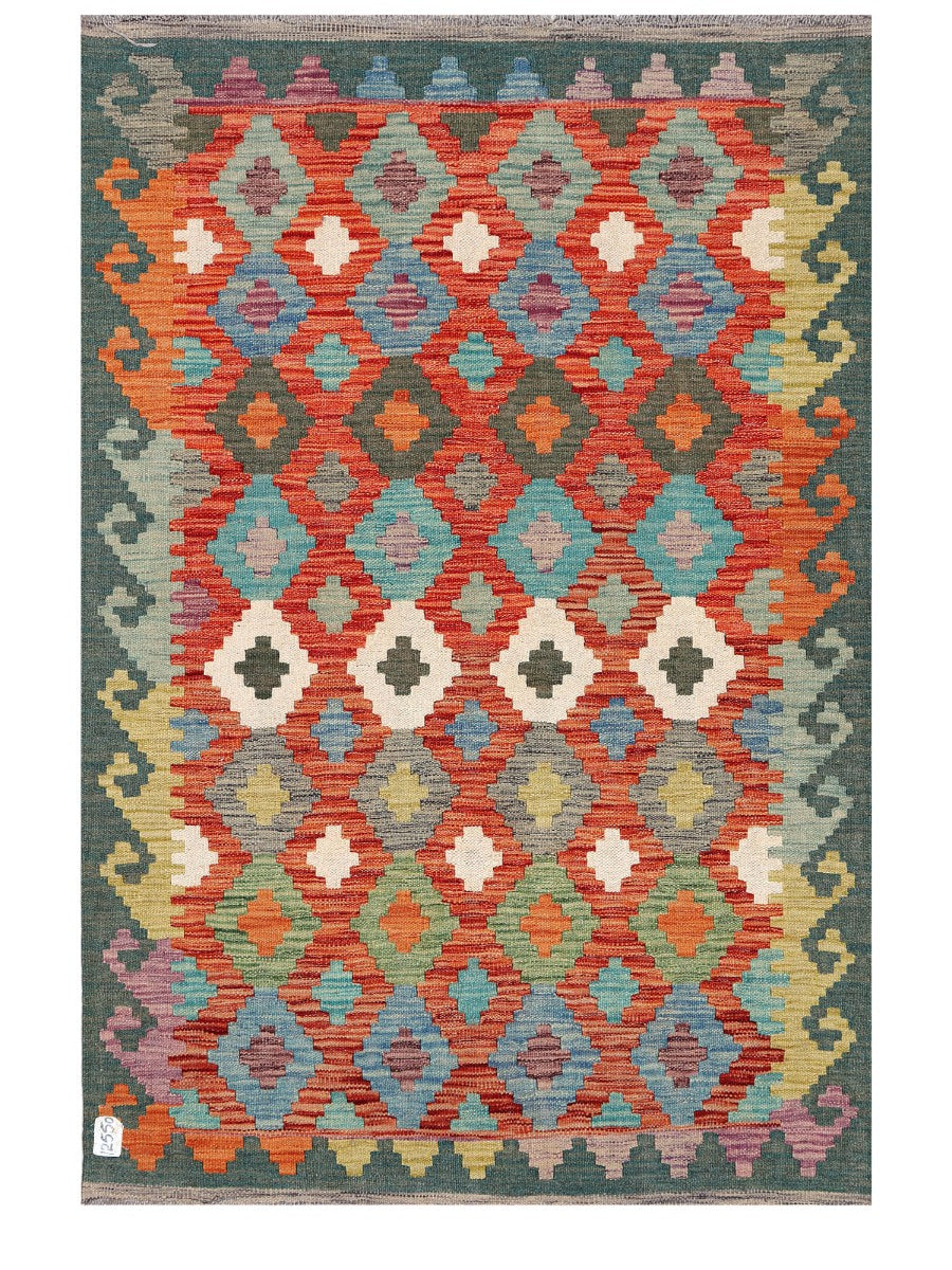 Maimana Afghanistan Kilim Rug - 148 x101 cm - Handmade