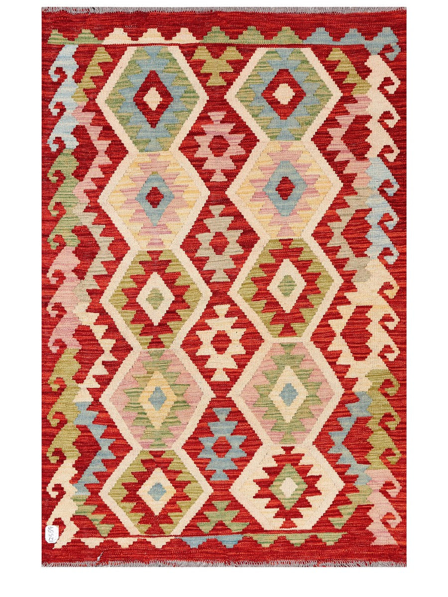 Maimana Afghanistan Kilim Rug - 150 x101 cm - Handmade