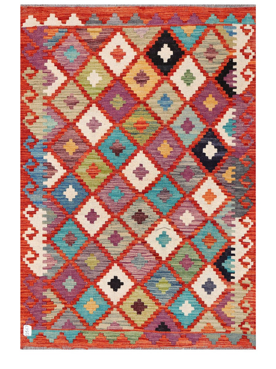Maimana Afghanistan Kilim Rug - 148 x104 cm - Handmade
