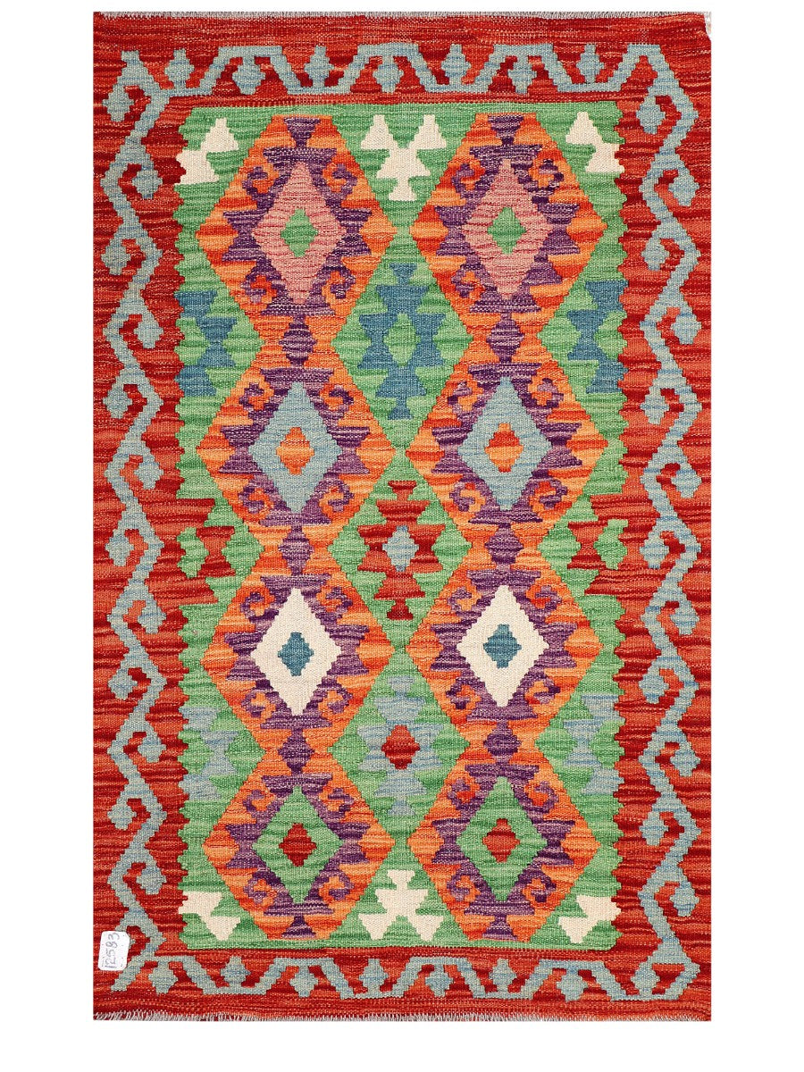 Maimana Afghanistan Kilim Rug - 124 x 79 cm - Handmade