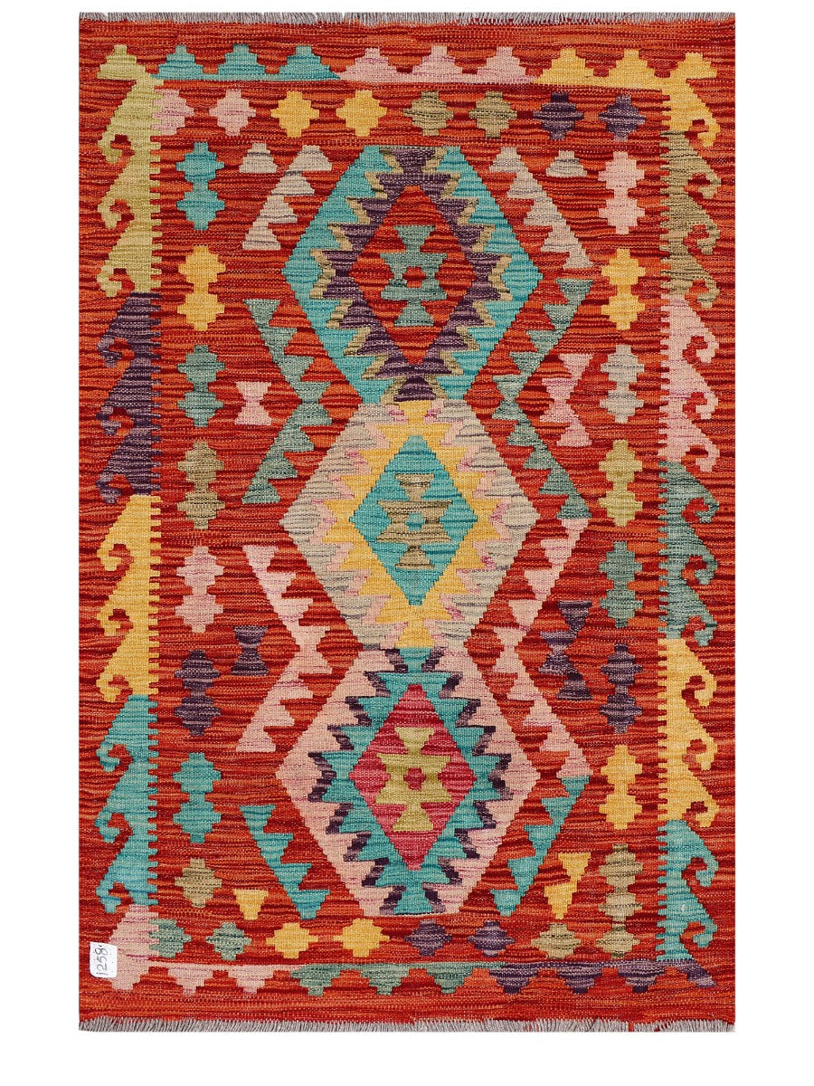 Maimana Afghanistan Kilim Rug - 130 x 87 cm - Handmade