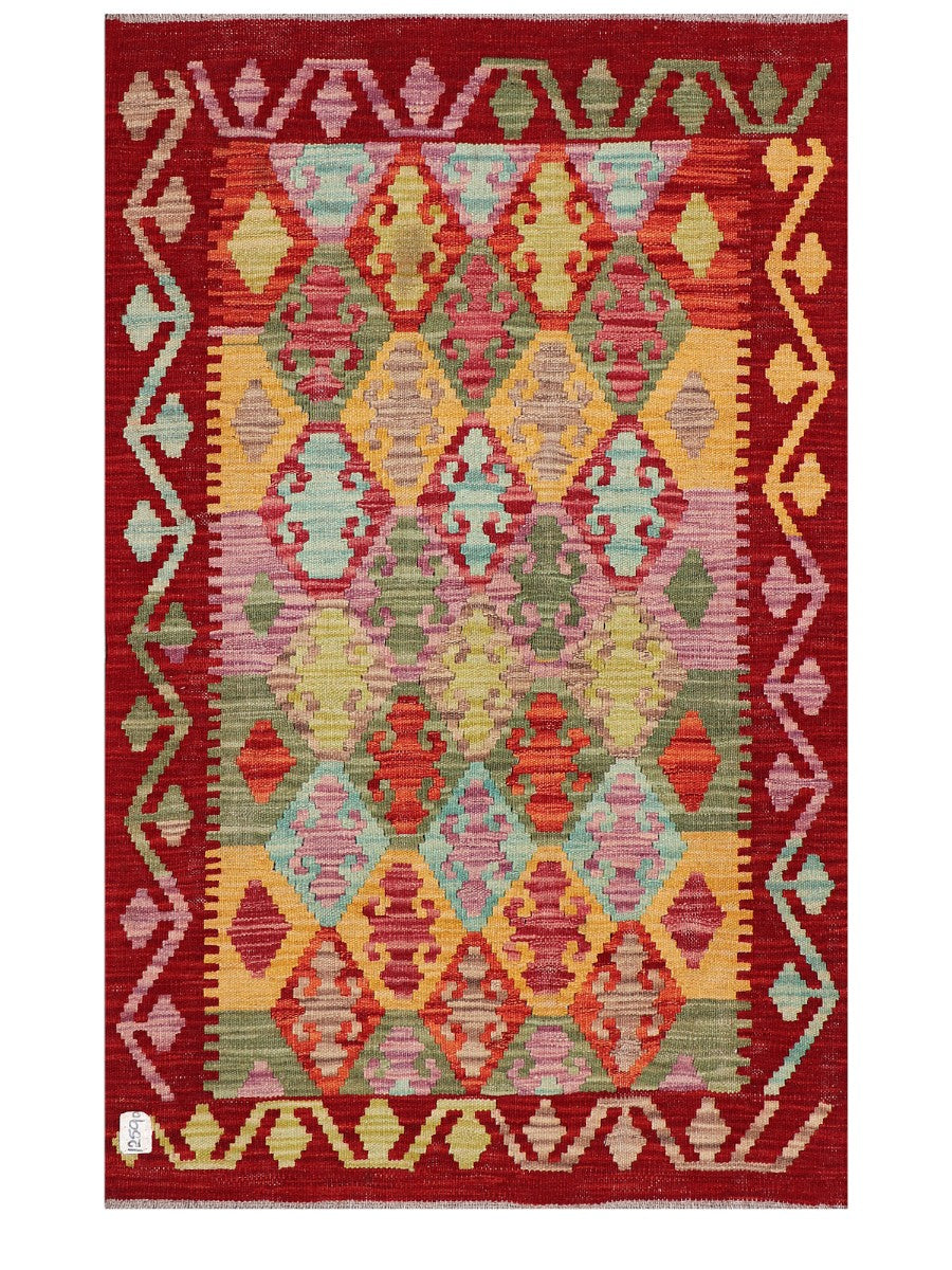 Maimana Afghanistan Kilim Rug - 130 x 84 cm - Handmade