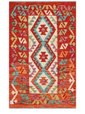 Maimana Afghanistan Kilim Rug - 135 x 88 cm - Handmade