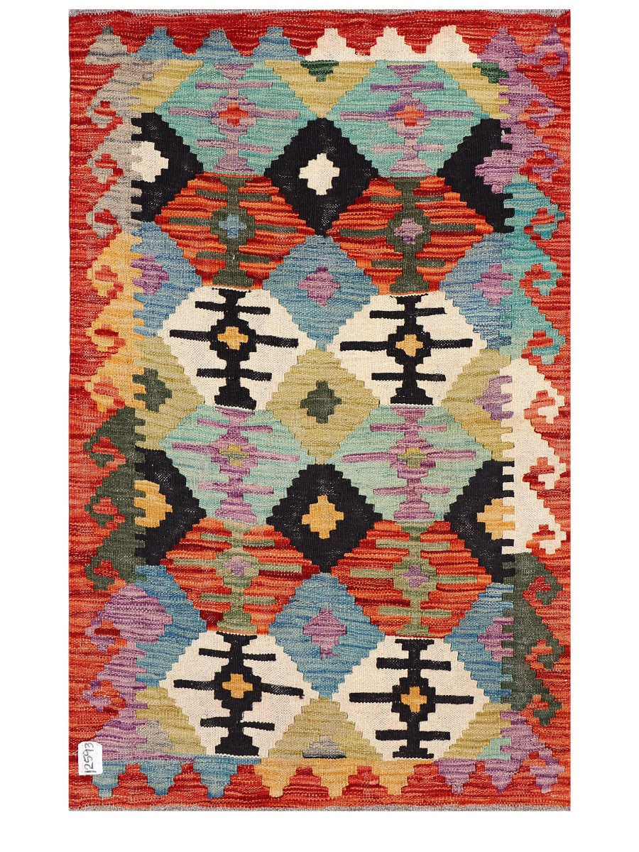 Maimana Afghanistan Kilim Rug - 118 x 77 cm - Handmade