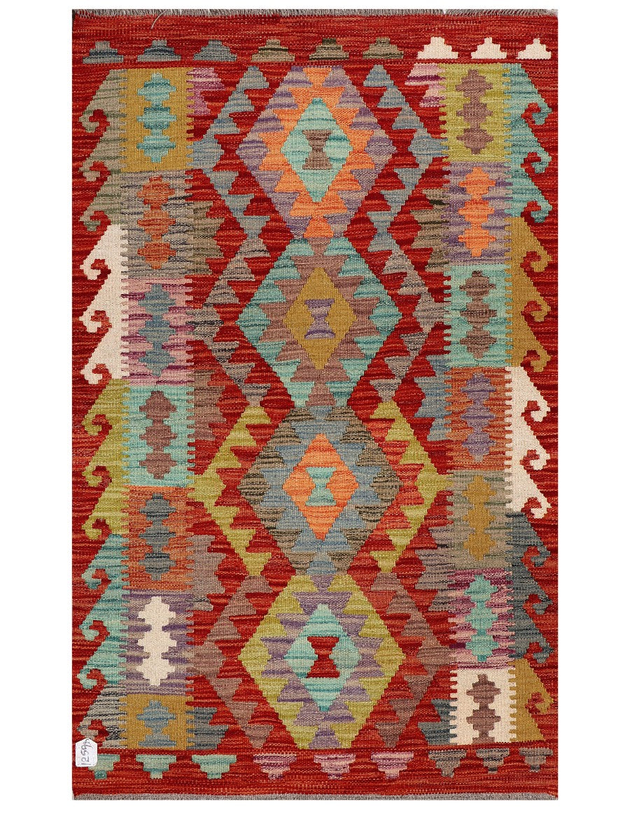 Maimana Afghanistan Kilim Rug - 130 x 83 cm - Handmade