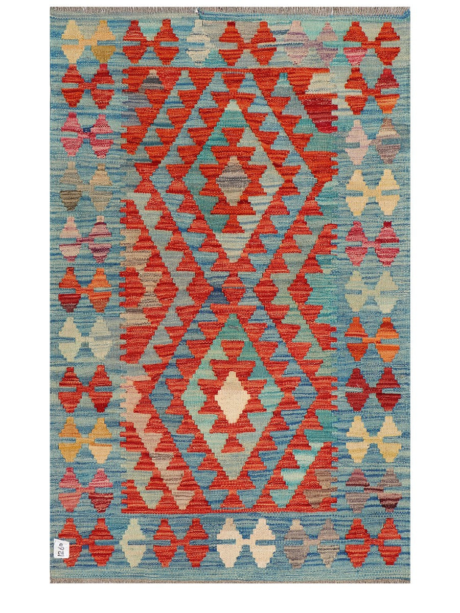 Maimana Afghanistan Kilim Rug - 131 x 85 cm - Handmade
