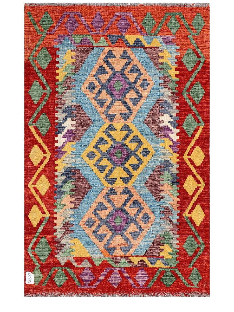 Maimana Afghanistan Kilim Rug - 123 x 81 cm - Handmade