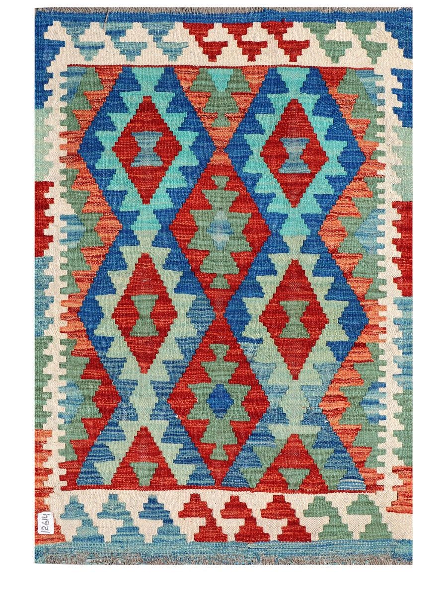 Maimana Afghanistan Kilim Rug - 116 x 82 cm - Handmade