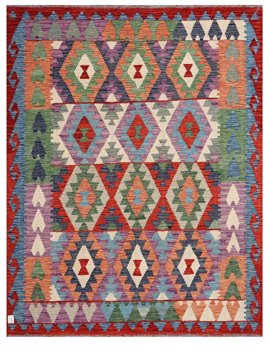 Maimana Afghanistan Kilim Rug - 191 x151 cm - Handmade
