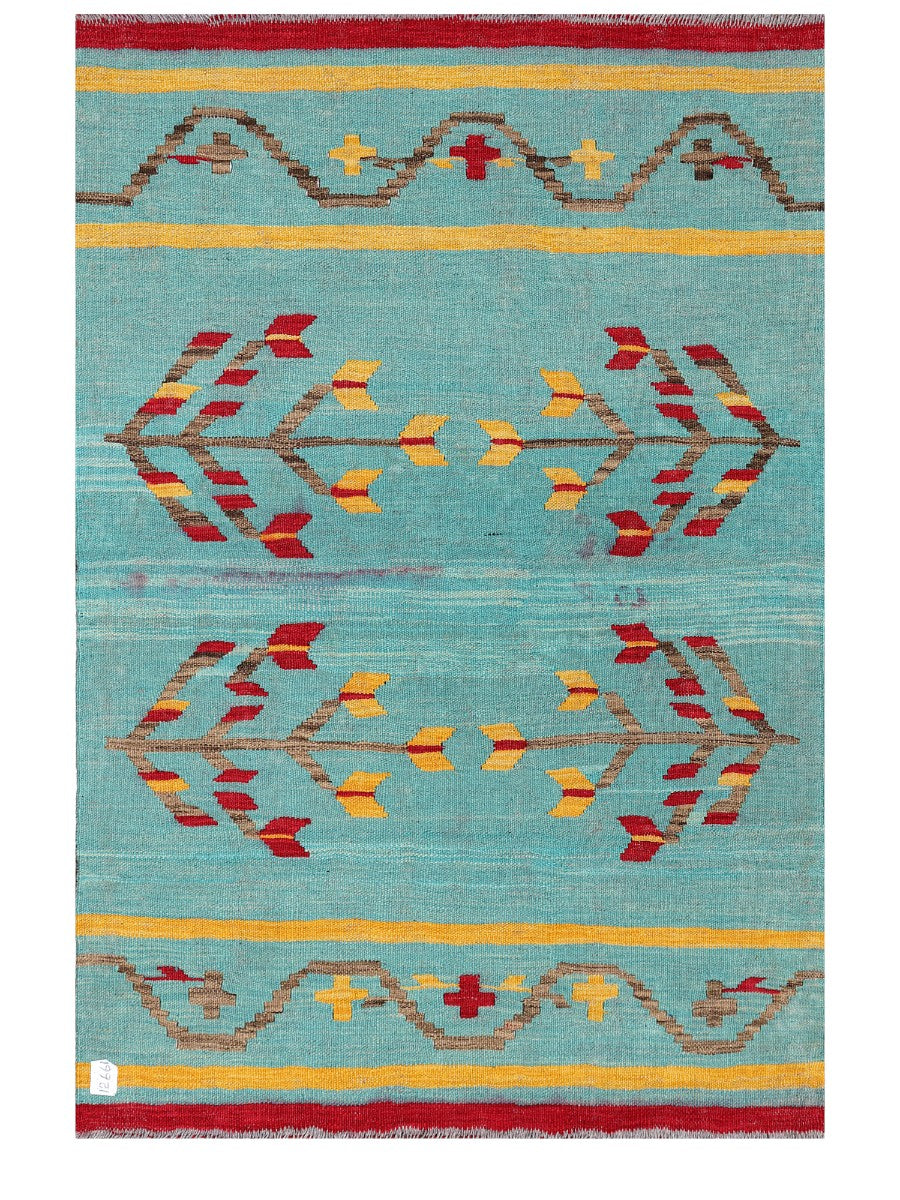 Maimana Afghanistan Kilim Rug - 148 x102 cm - Handmade