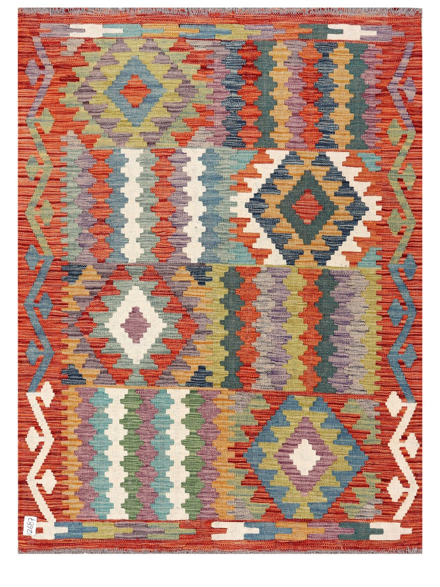 Maimana Afghanistan Kilim Rug - 166 x123 cm - Handmade