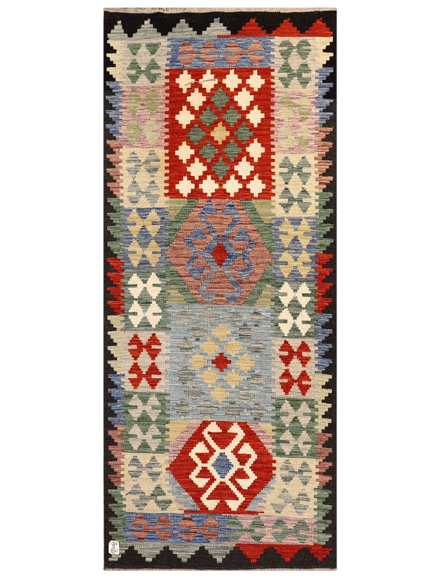 Maimana Afghanistan Kilim Rug - 200 x83 cm - Handmade