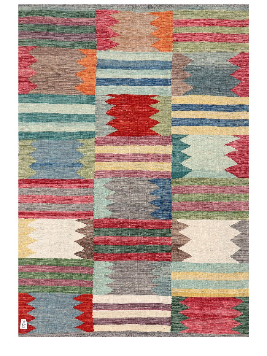 Maimana Afghanistan Kilim Rug - 179 x124 cm - Handmade