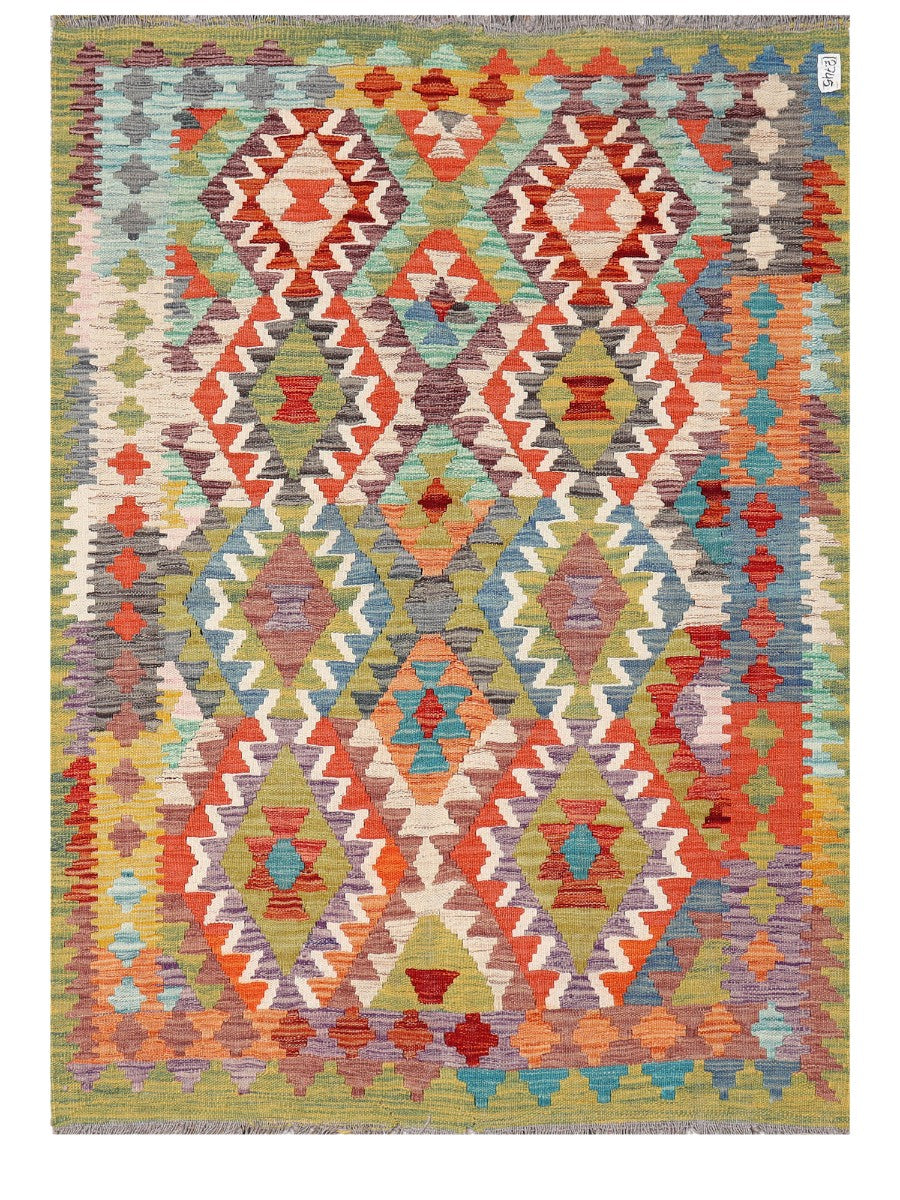 Maimana Afghanistan Kilim Rug - 168 x120 cm - Handmade
