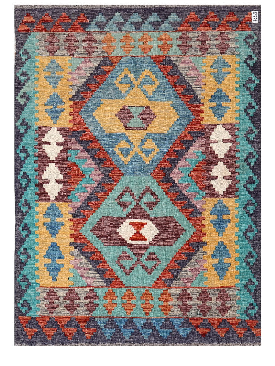 Maimana Afghanistan Kilim Rug - 172 x124 cm - Handmade