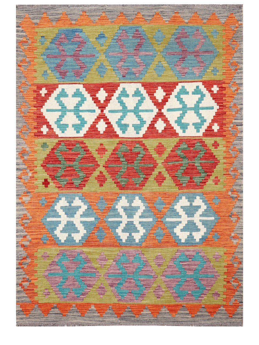 Maimana Afghanistan Kilim Rug - 179 x126 cm - Handmade