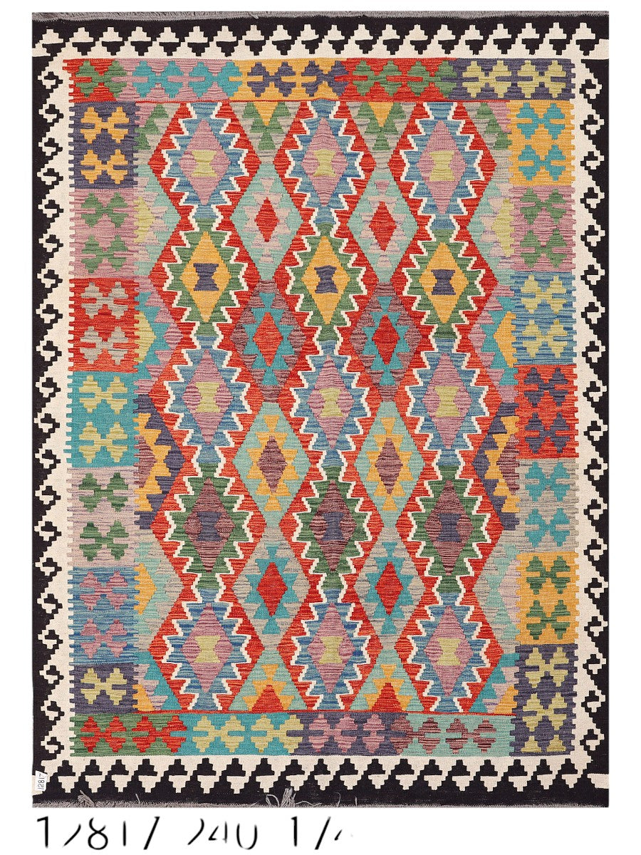 Maimana Afghanistan Kilim Rug - 240 x174 cm - Handmade