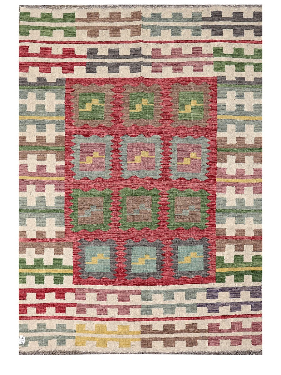 Maimana Afghanistan Kilim Rug - 240 x167 cm - Handmade