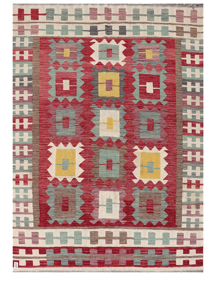 Maimana Afghanistan Kilim Rug - 241 x171 cm - Handmade