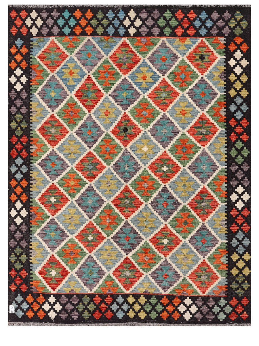 Maimana Afghanistan Kilim Rug - 228 x173 cm - Handmade