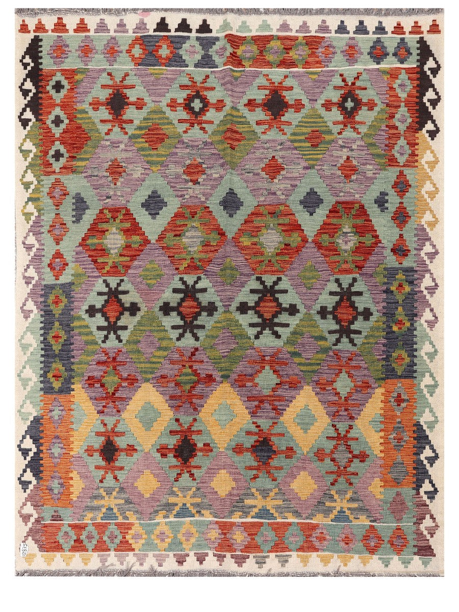 Maimana Afghanistan Kilim Rug - 230 x174 cm - Handmade