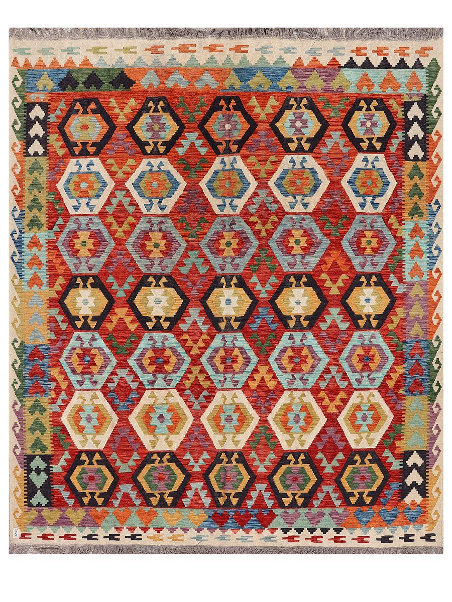Maimana Afghanistan Kilim Rug - 296 x244 cm - Handmade