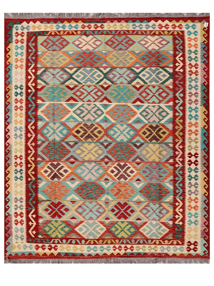 Maimana Afghanistan Kilim Rug - 298 x245 cm - Handmade
