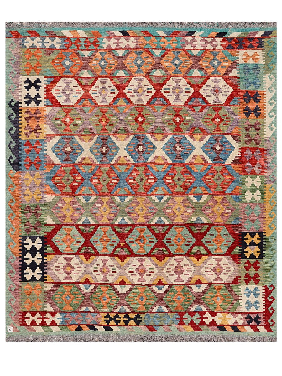 Maimana Afghanistan Kilim Rug - 295 x250 cm - Handmade