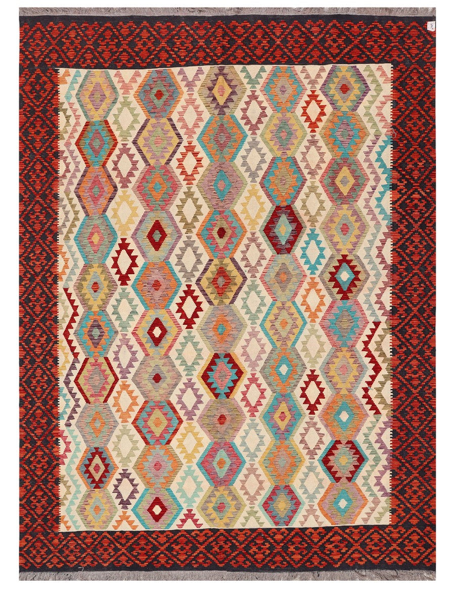 Maimana Afghanistan Kilim Rug - 353 x257 cm - Handmade