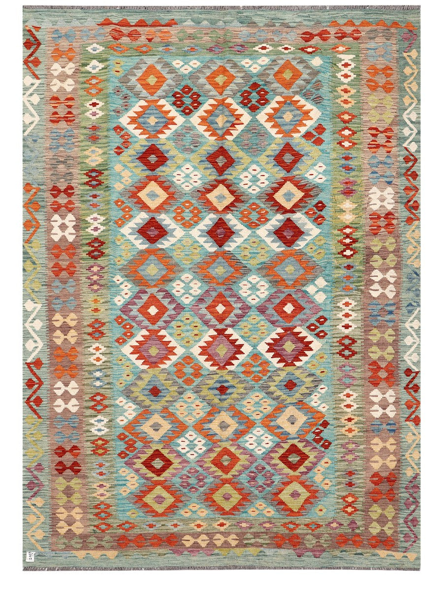 Maimana Afghanistan Kilim Rug - 286 x201 cm - Handmade
