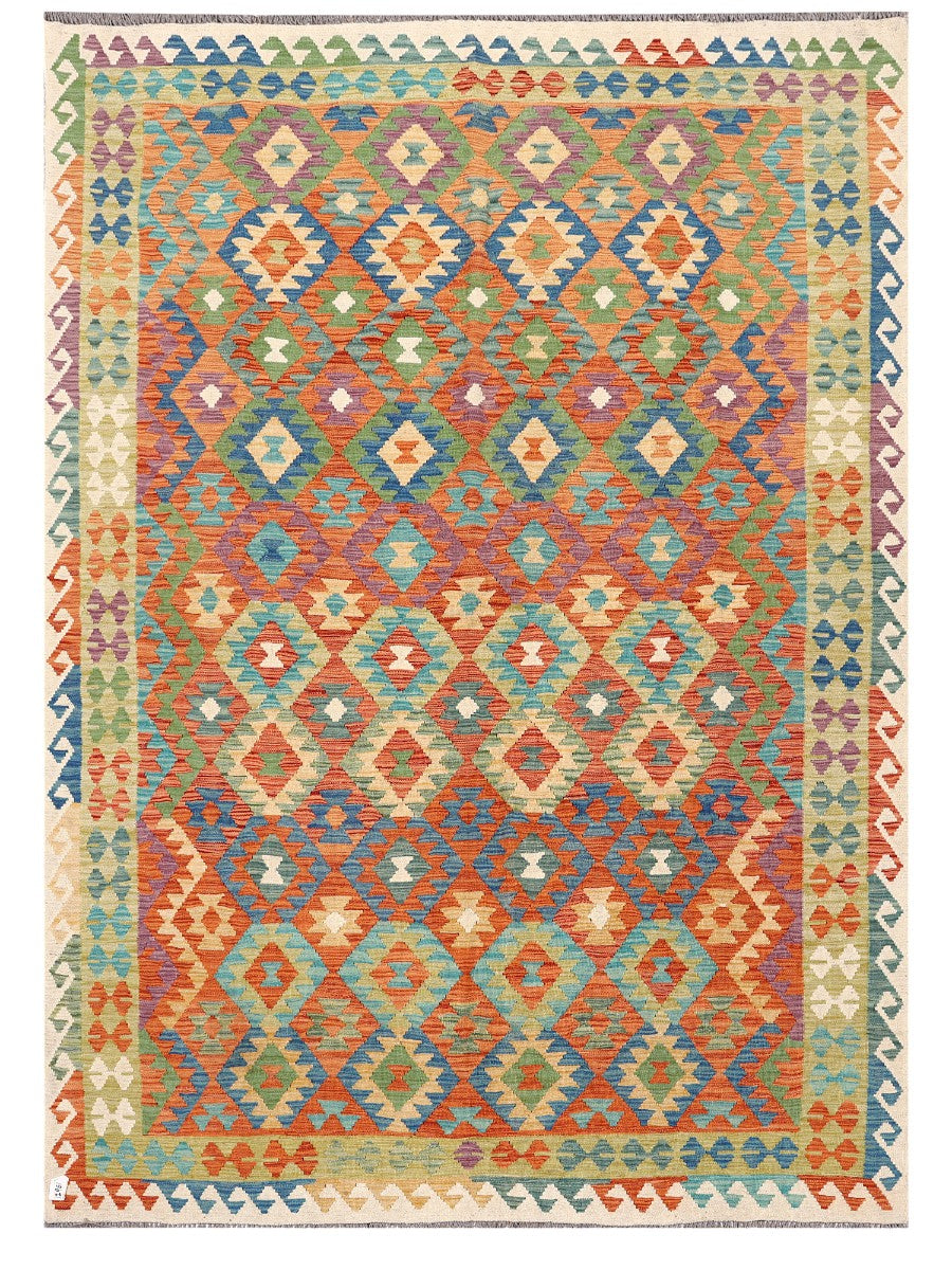 Maimana Afghanistan Kilim Rug - 294 x209 cm - Handmade