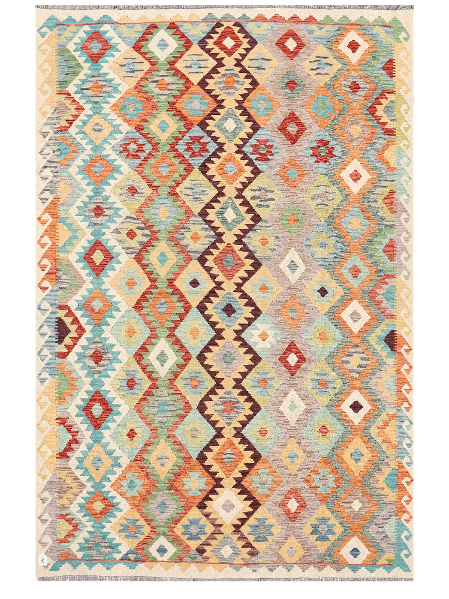 Maimana Afghanistan Kilim Rug - 301 x198 cm - Handmade