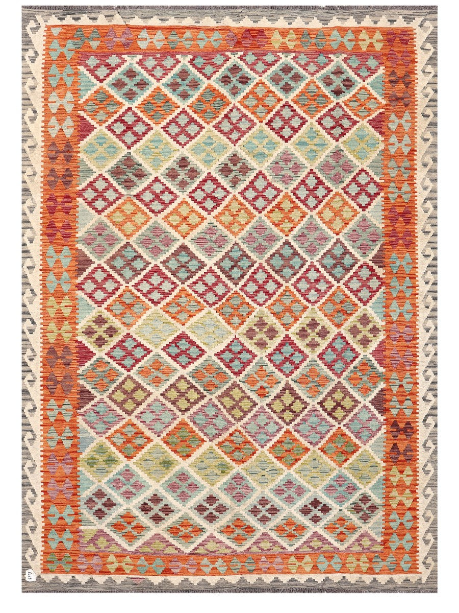 Maimana Afghanistan Kilim Rug - 292 x207 cm - Handmade