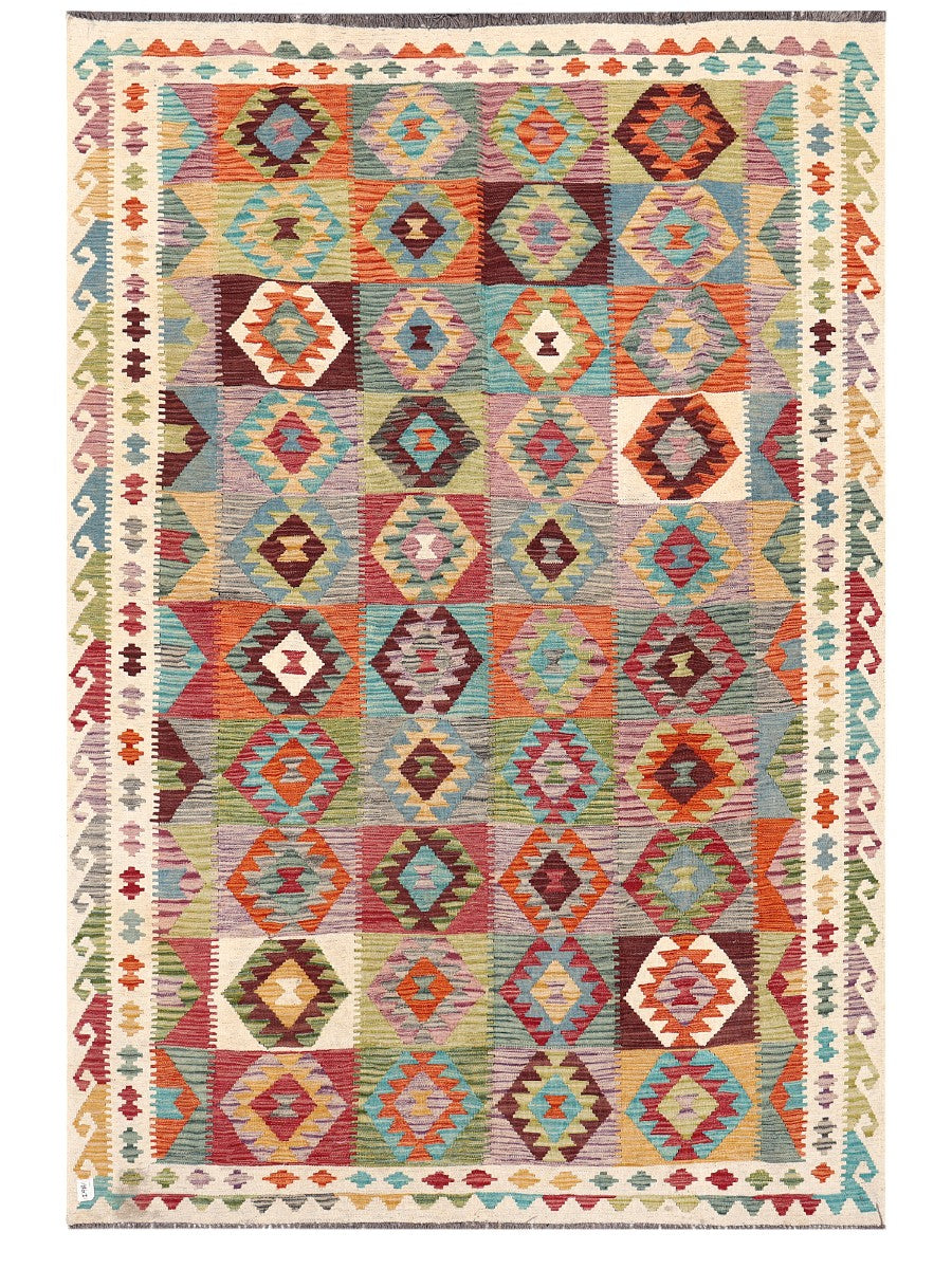 Maimana Afghanistan Kilim Rug - 294 x198 cm - Handmade
