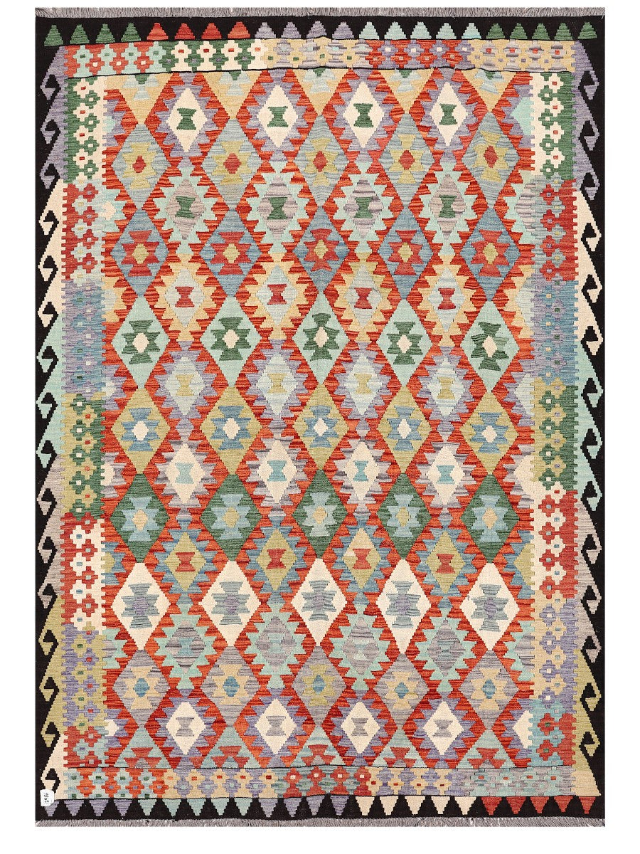Maimana Afghanistan Kilim Rug - 293 x204 cm - Handmade