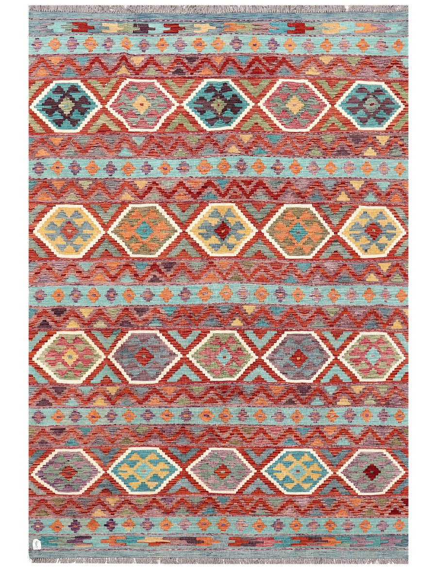 Maimana Afghanistan Kilim Rug - 293 x199 cm - Handmade