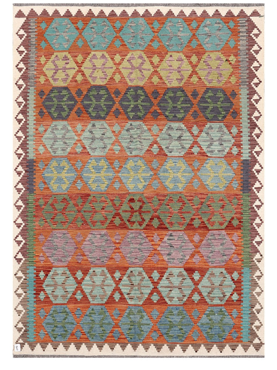 Maimana Afghanistan Kilim Rug - 288 x205 cm - Handmade