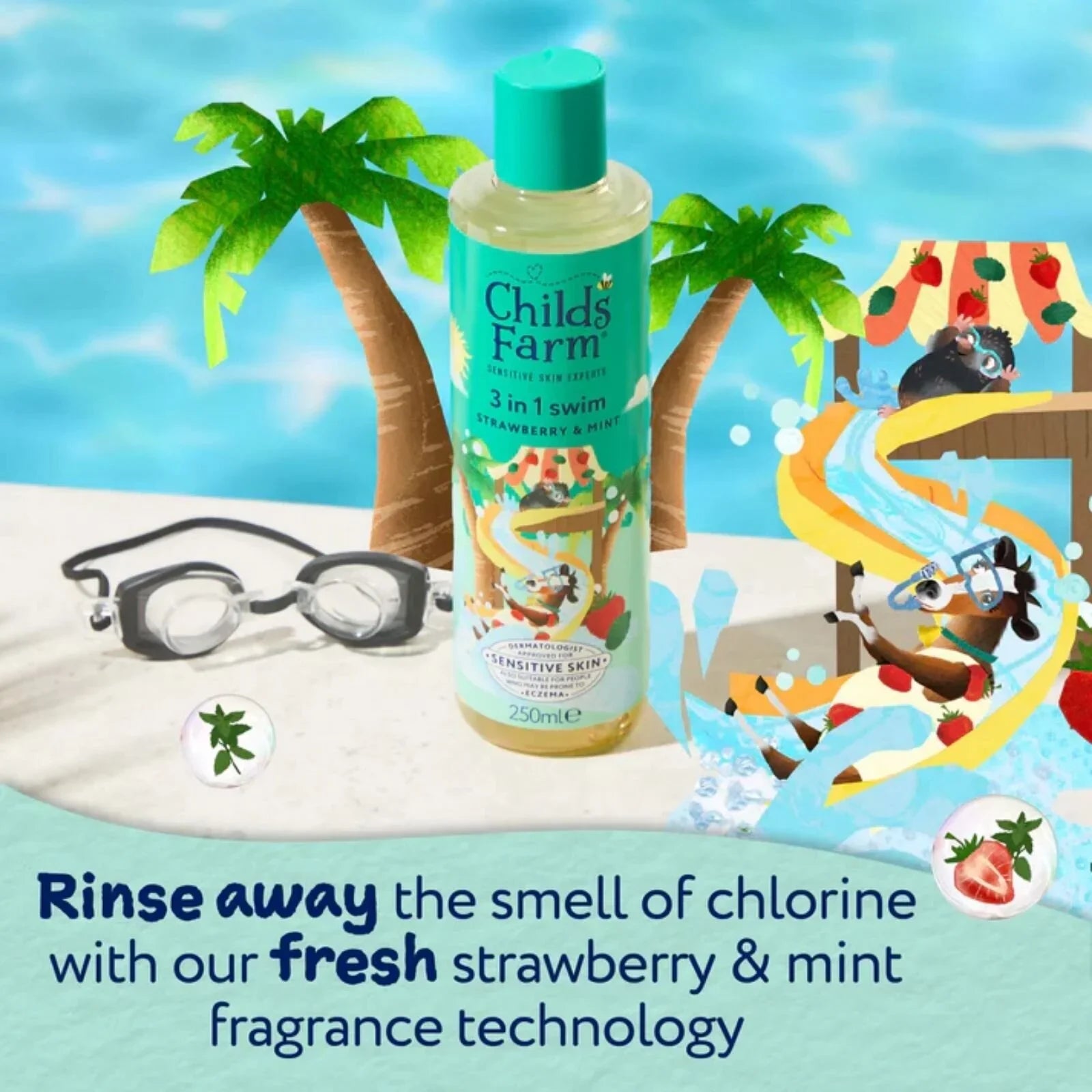 Childs Farm 3-in-1 Swim 250ml - Strawberry & Mint