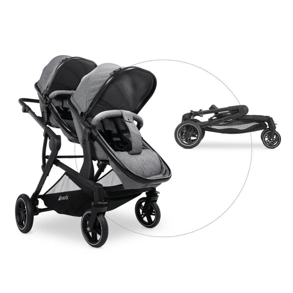 Hauck Atlantic Twin Double Stroller - Grey