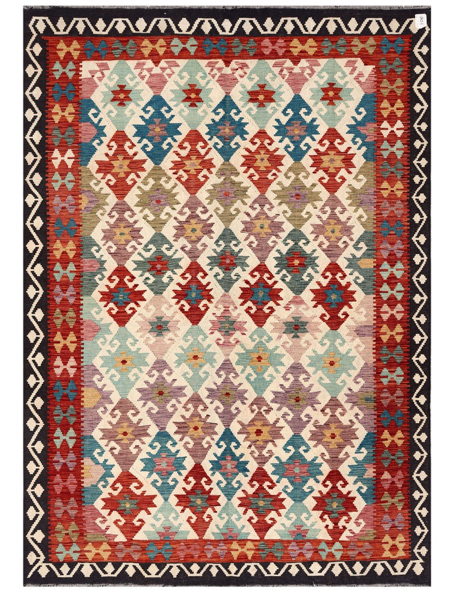 Maimana Afghanistan Kilim Rug - 249 x175 cm - Handmade