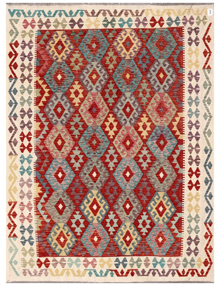 Maimana Afghanistan Kilim Rug - 240 x178 cm - Handmade
