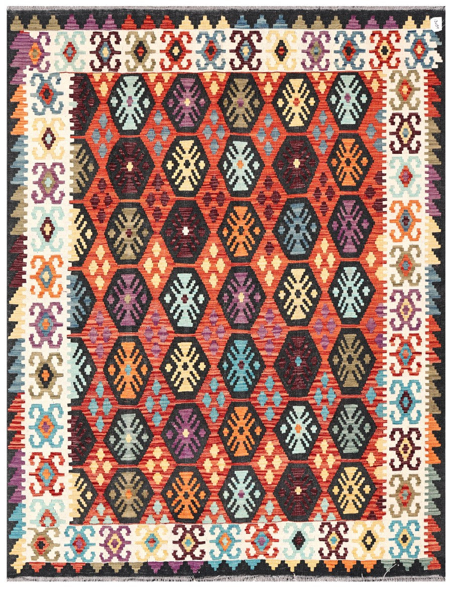 Maimana Afghanistan Kilim Rug - 236 x180 cm - Handmade