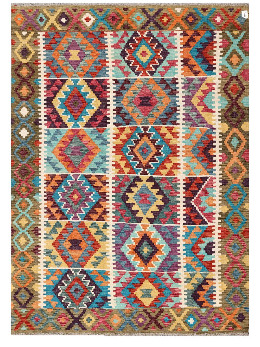 Maimana Afghanistan Kilim Rug - 250 x179 cm - Handmade