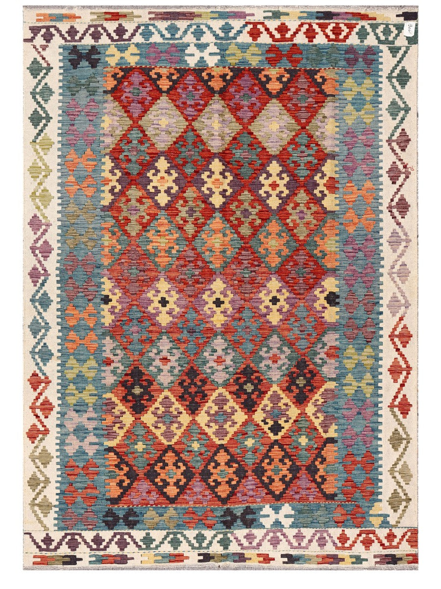 Maimana Afghanistan Kilim Rug - 238 x167 cm - Handmade