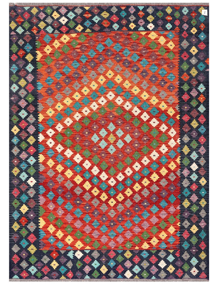 Maimana Afghanistan Kilim Rug - 245 x176 cm - Handmade