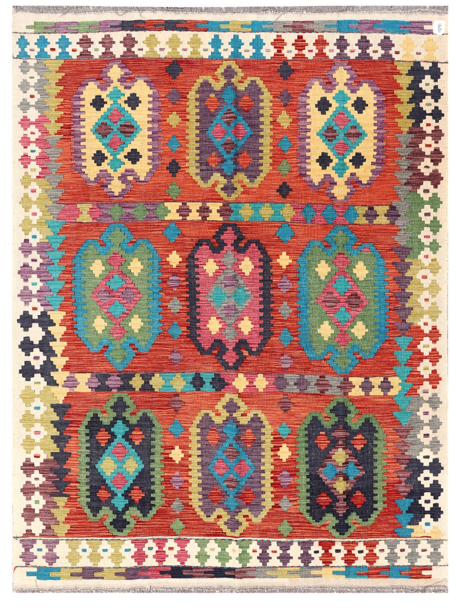 Maimana Afghanistan Kilim Rug - 234 x174 cm - Handmade