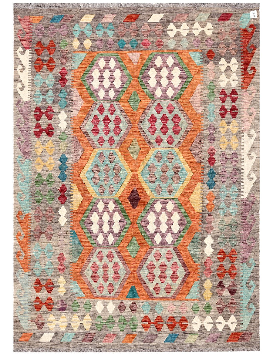 Maimana Afghanistan Kilim Rug - 248 x175 cm - Handmade