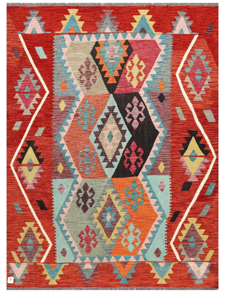 Maimana Afghanistan Kilim Rug - 244 x180 cm - Handmade