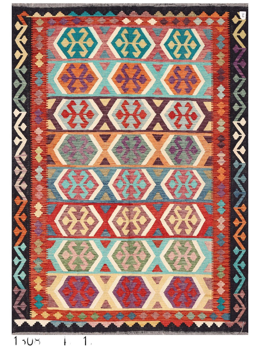 Maimana Afghanistan Kilim Rug - 247 x176 cm - Handmade